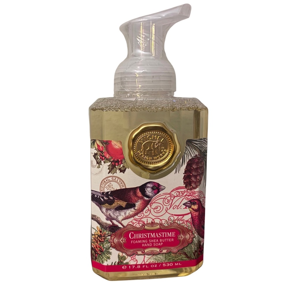 Michel Design Works Christmastime Foaming Hand Soap Winter Greenery 17.8 oz NEW